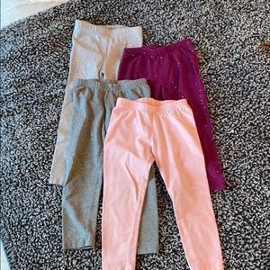 4 pack toddler sparkle pants - 3T